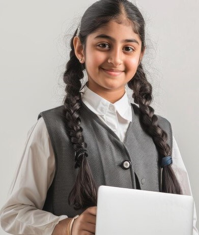 Student smiling and studying in library with Career Guru guidance